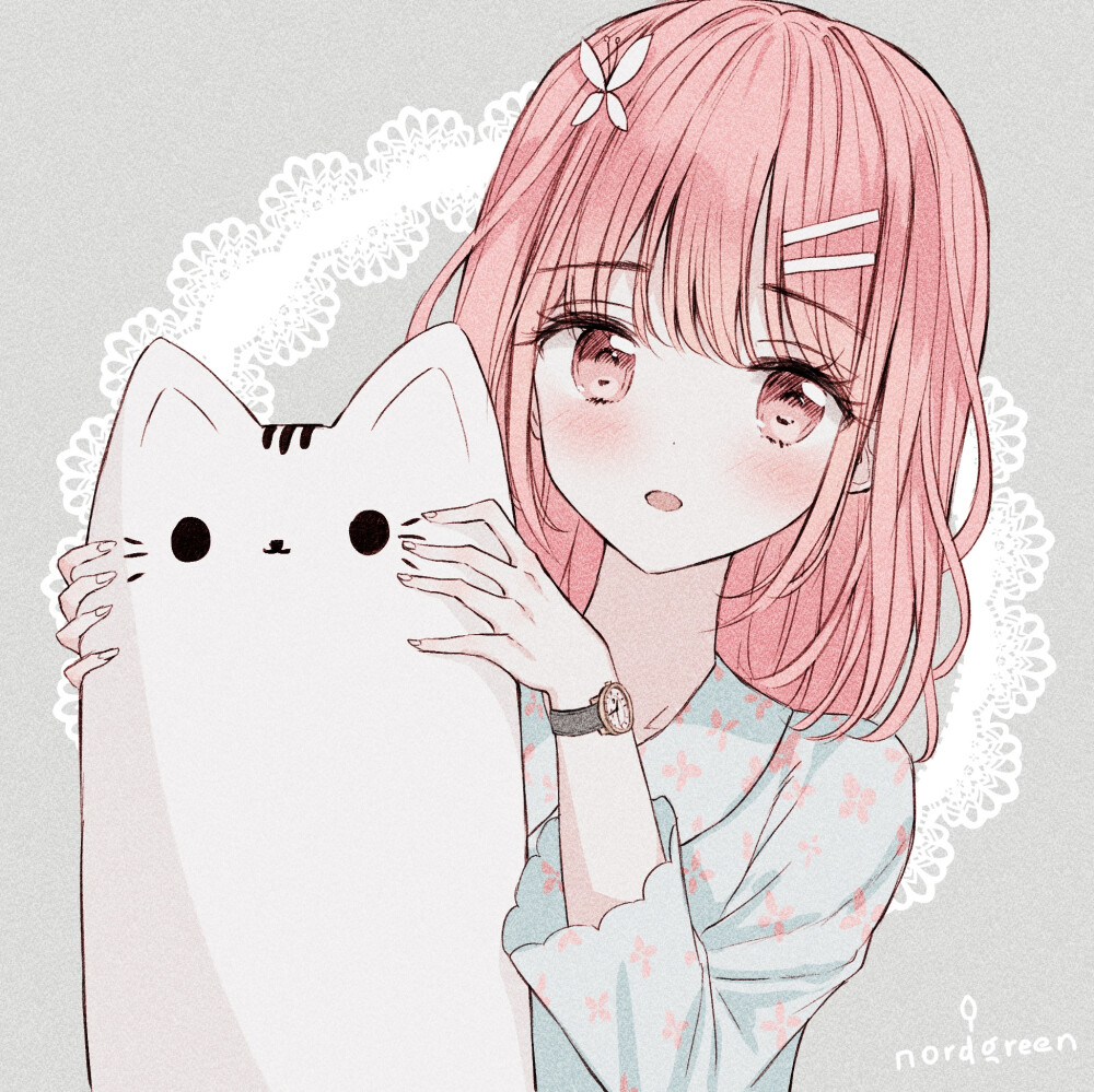 动漫女头◇虎斑自截 图片来源:pixiv