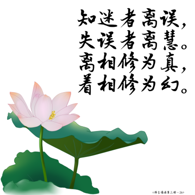 离相修为真,着相修为幻.