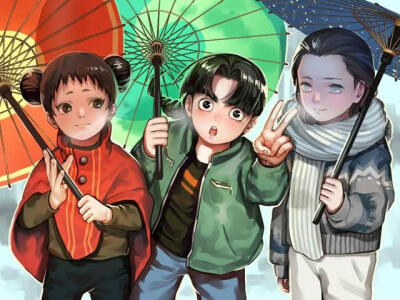 鸣人 小樱 佐助 牙 雏田 志乃 丁次 井野 鹿丸 天天 小李 宁次(六月)