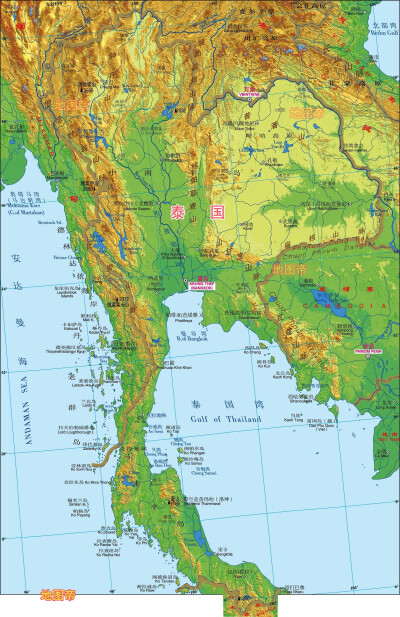 泰国的地形类型图片