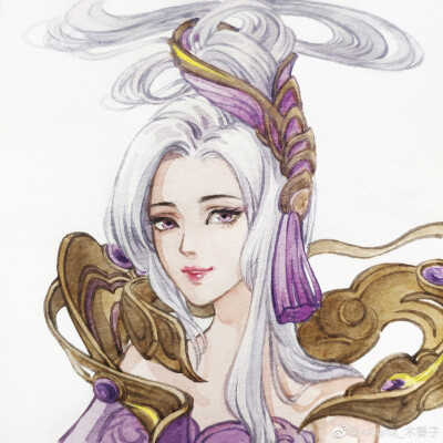 头像 手绘 山河志 五岳王者荣耀 庄周 典伟 伽罗 甄姬 韩信作者:木香