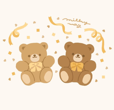 可爱小熊图片来源ins:369ribbon