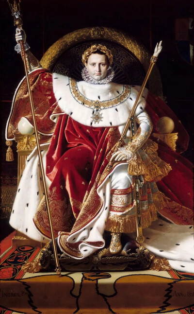 王座上的拿破仑 安格尔 1806 年