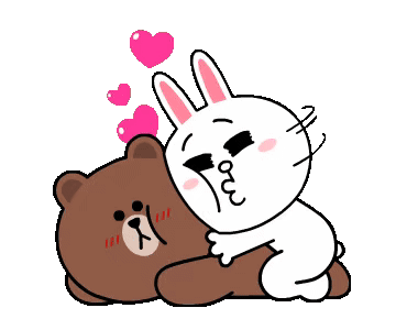 布朗熊和兔子情侣头像图片