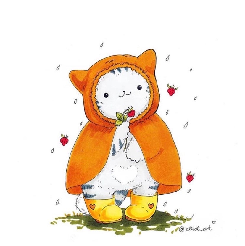 可爱手绘猫咪 by ins: alliot_art