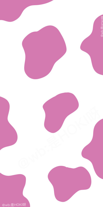 奶牛斑点壁纸超清粉色图片