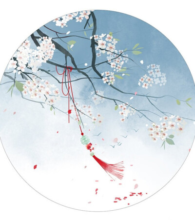 南风知我意,吹梦到西洲古风插画素材/画师:点意画(已授权)