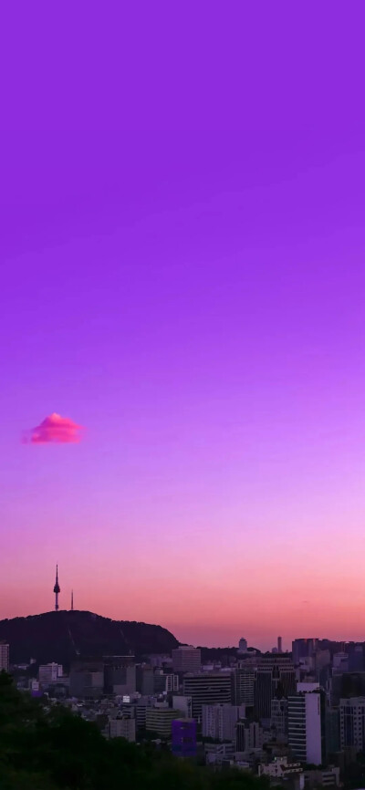 紫色天空风景壁纸