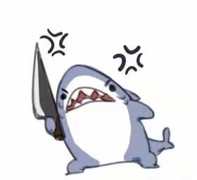 鲨鱼表情emoji图片