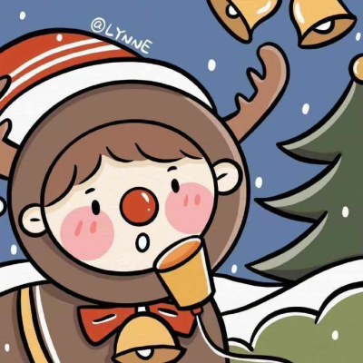 一组圣诞插画小头像荔枝儿味的lynne#可爱头像#圣诞头像#圣诞节
