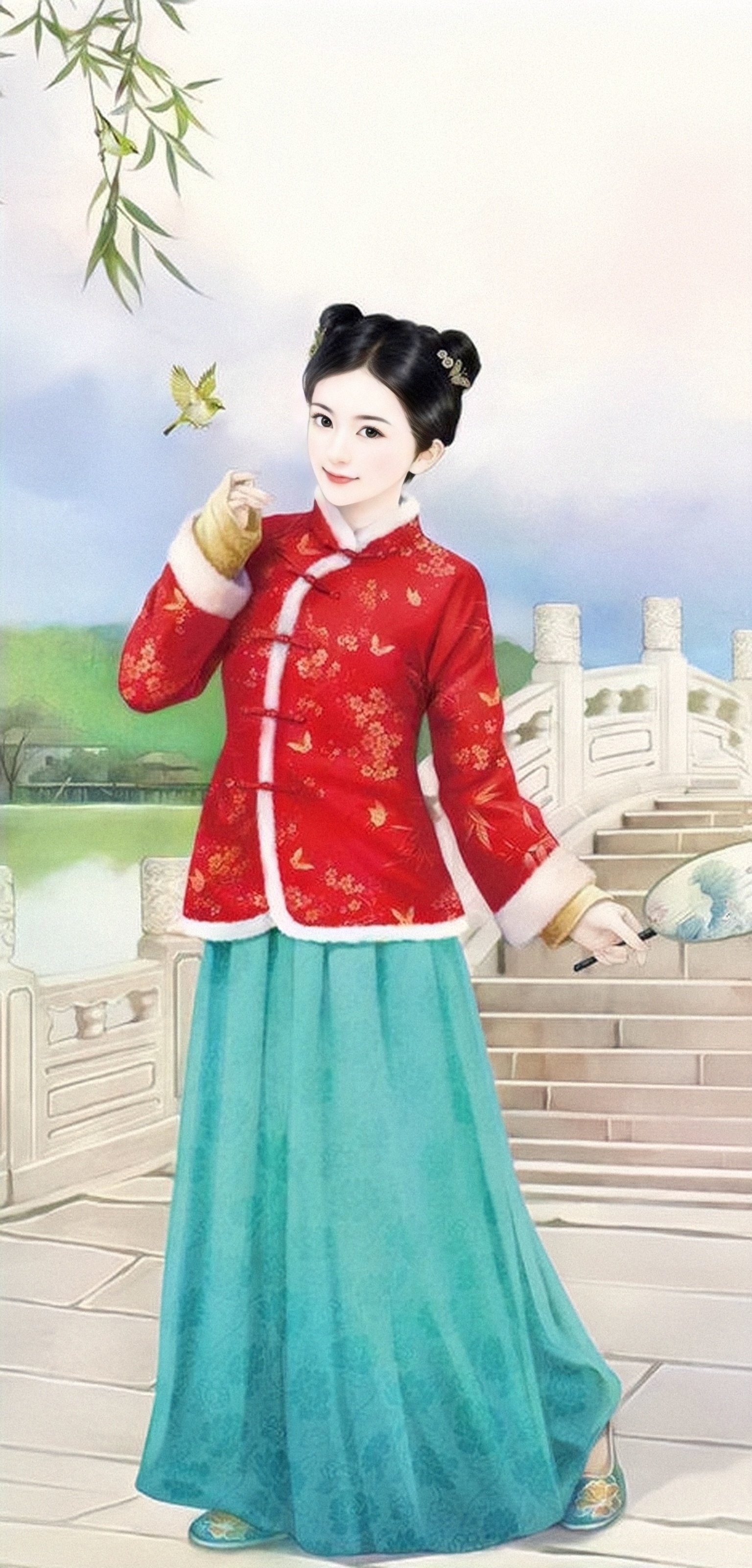 古代女装图片手绘图片