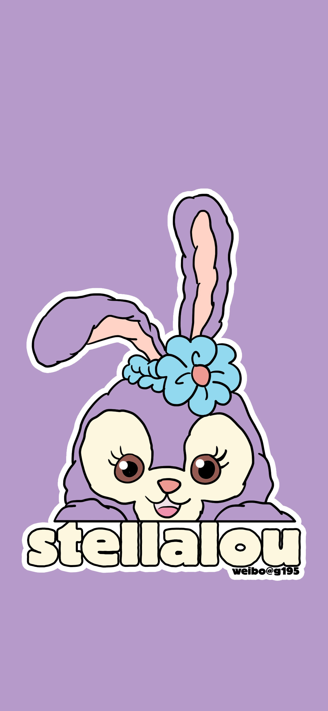 兔子壁纸可爱卡通紫色图片