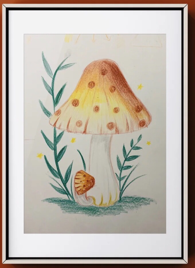 彩铅蘑菇