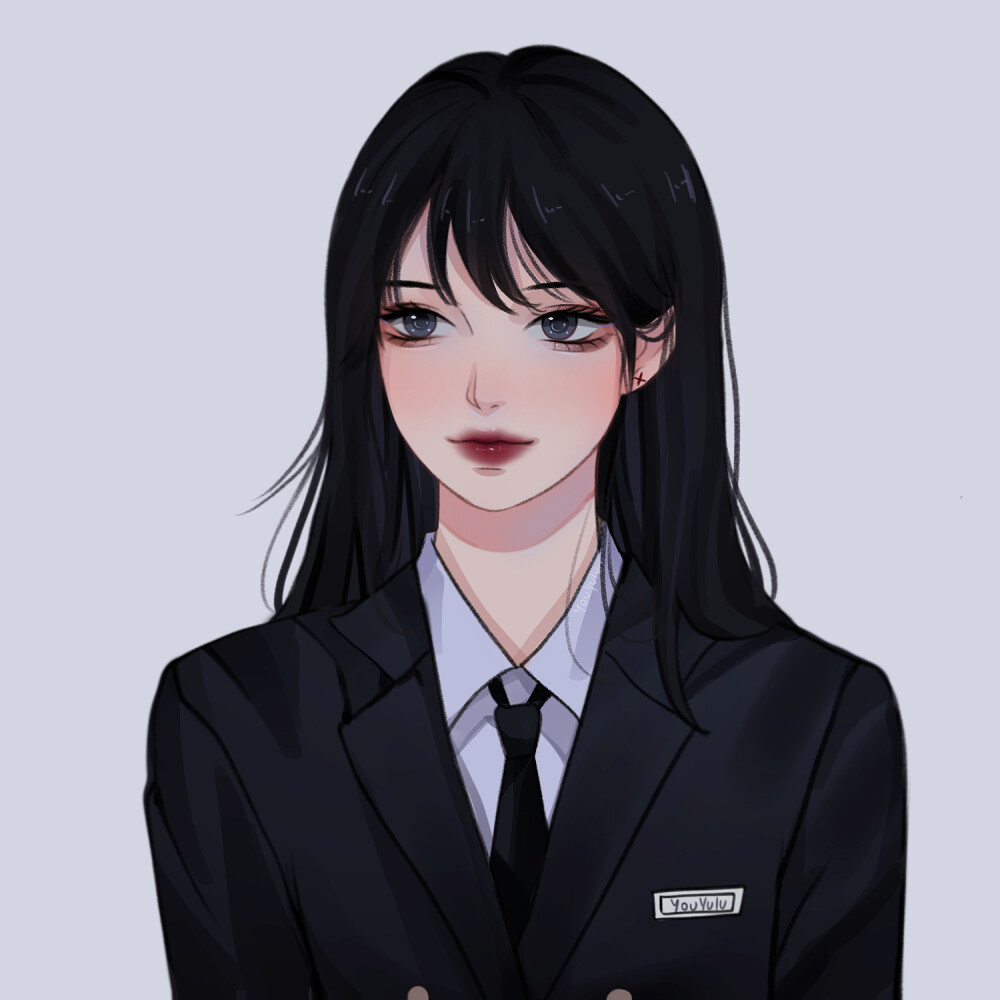 韩剧男女主情侣头像 画师@鹿屿游