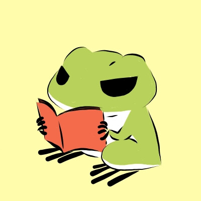 青蛙看书表情包图片