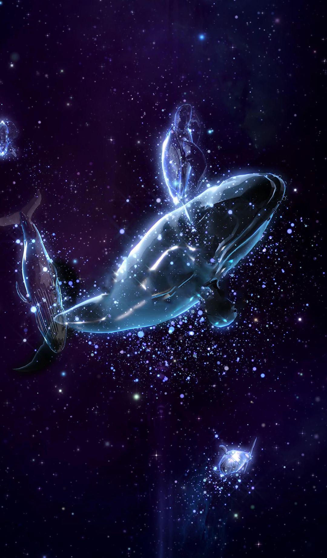 群星太空鲸鱼图片