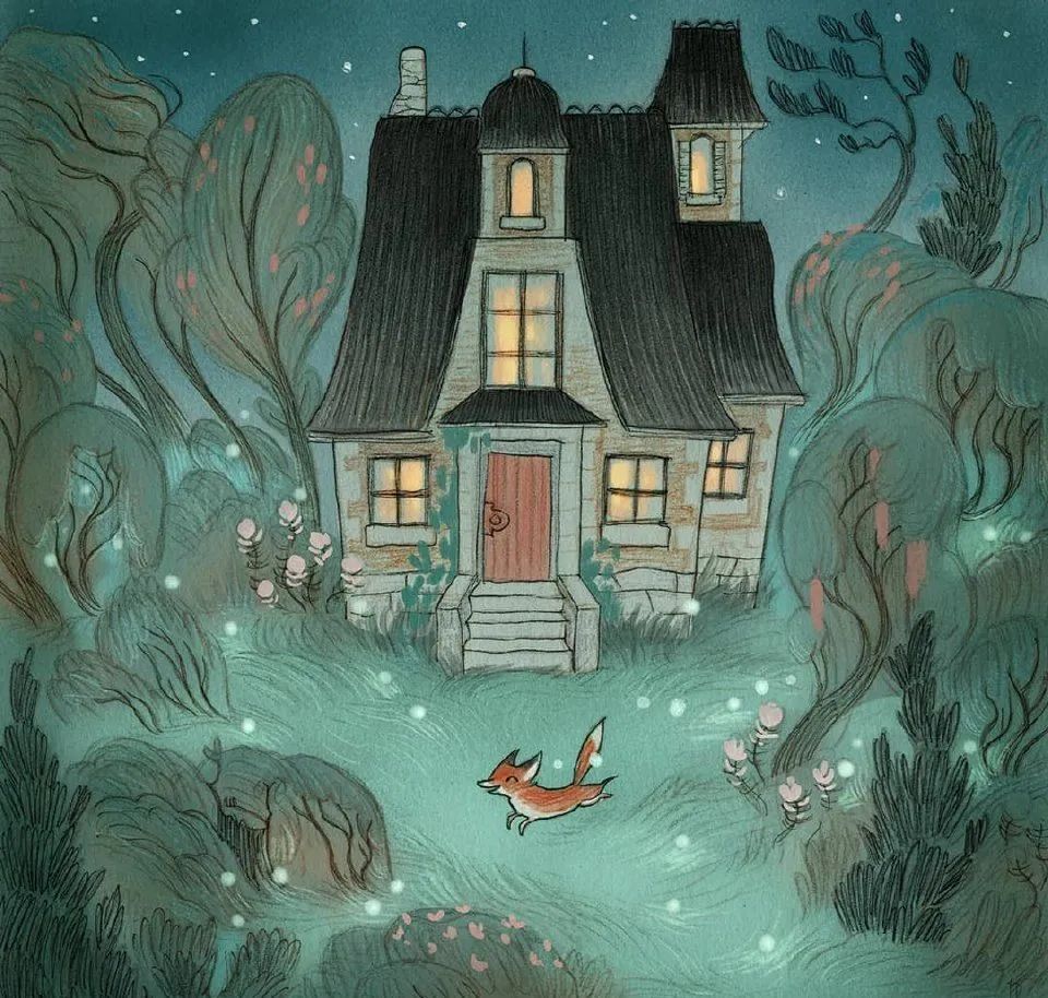 加拿大的插画师jo rioux将浓浓的幻想与蓝色相交,用梦幻般的笔触,描绘