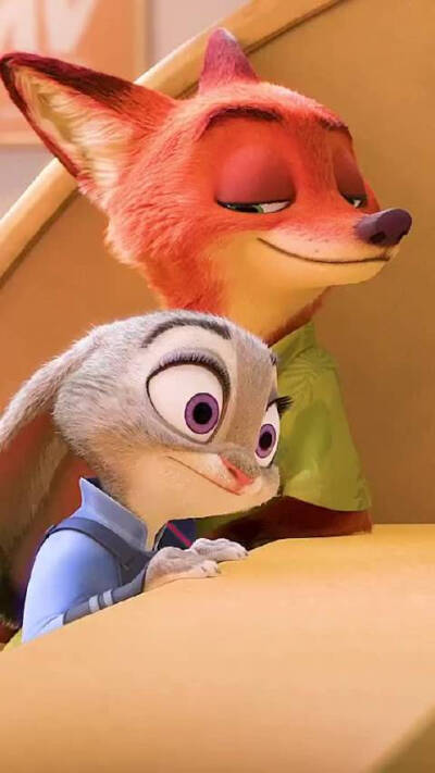 迪士尼动画狐狸和兔子图片