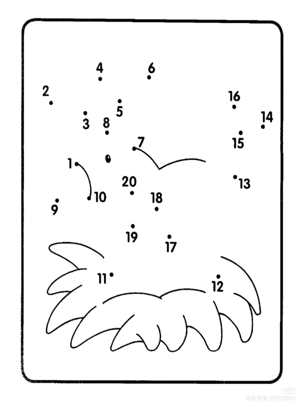 幼儿园数字连线绘画