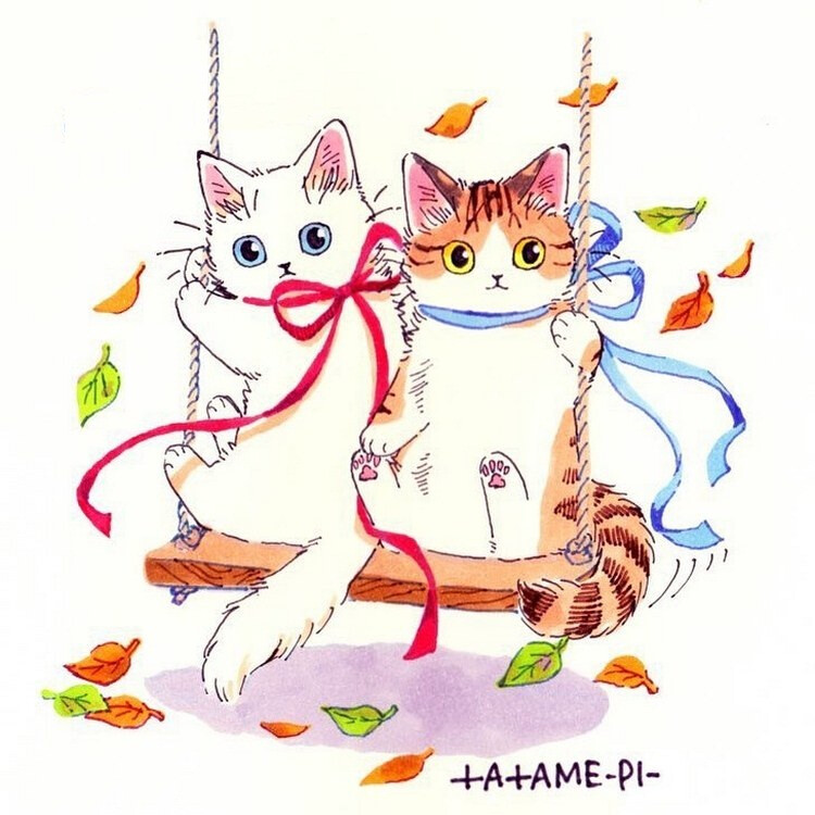 可爱猫咪 画师たたメーピー插画作品