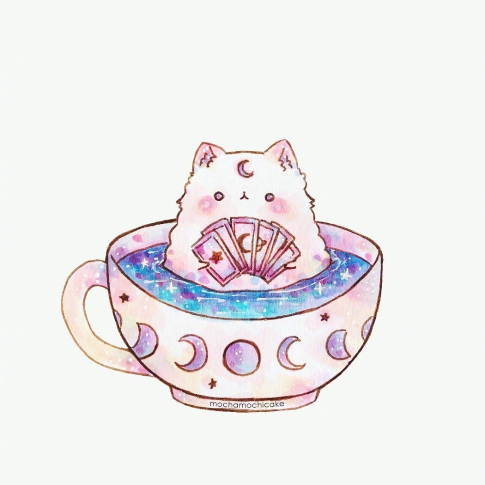 躲在美食里的小猫咪画师:_mochamochicake