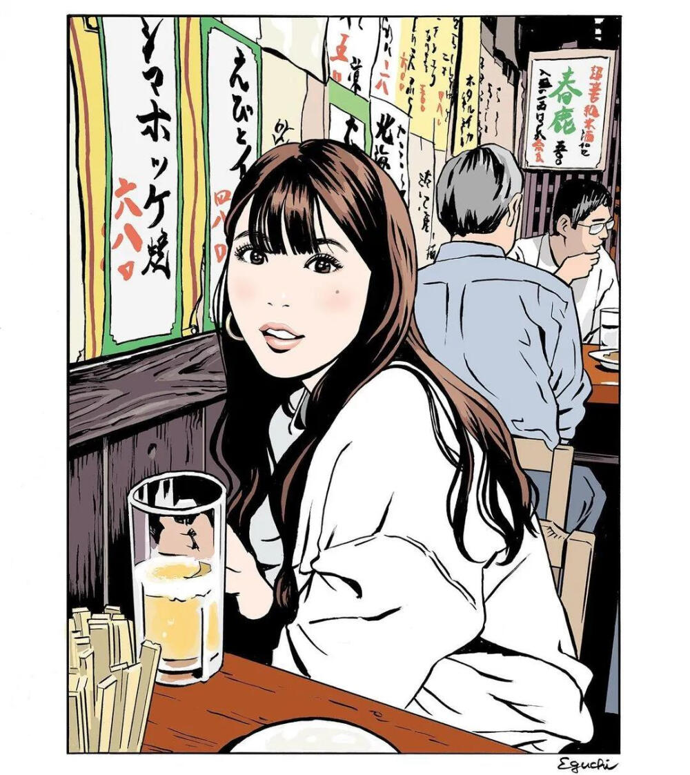 山口寿史日本知名的漫画家,插画师