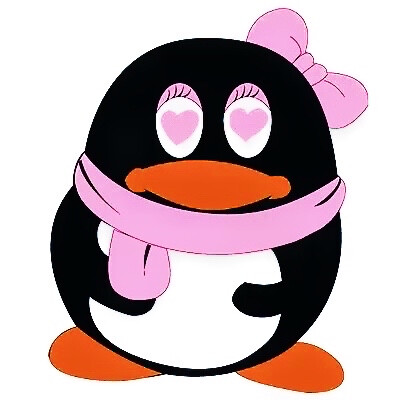 qq企鹅头像 粉色图片