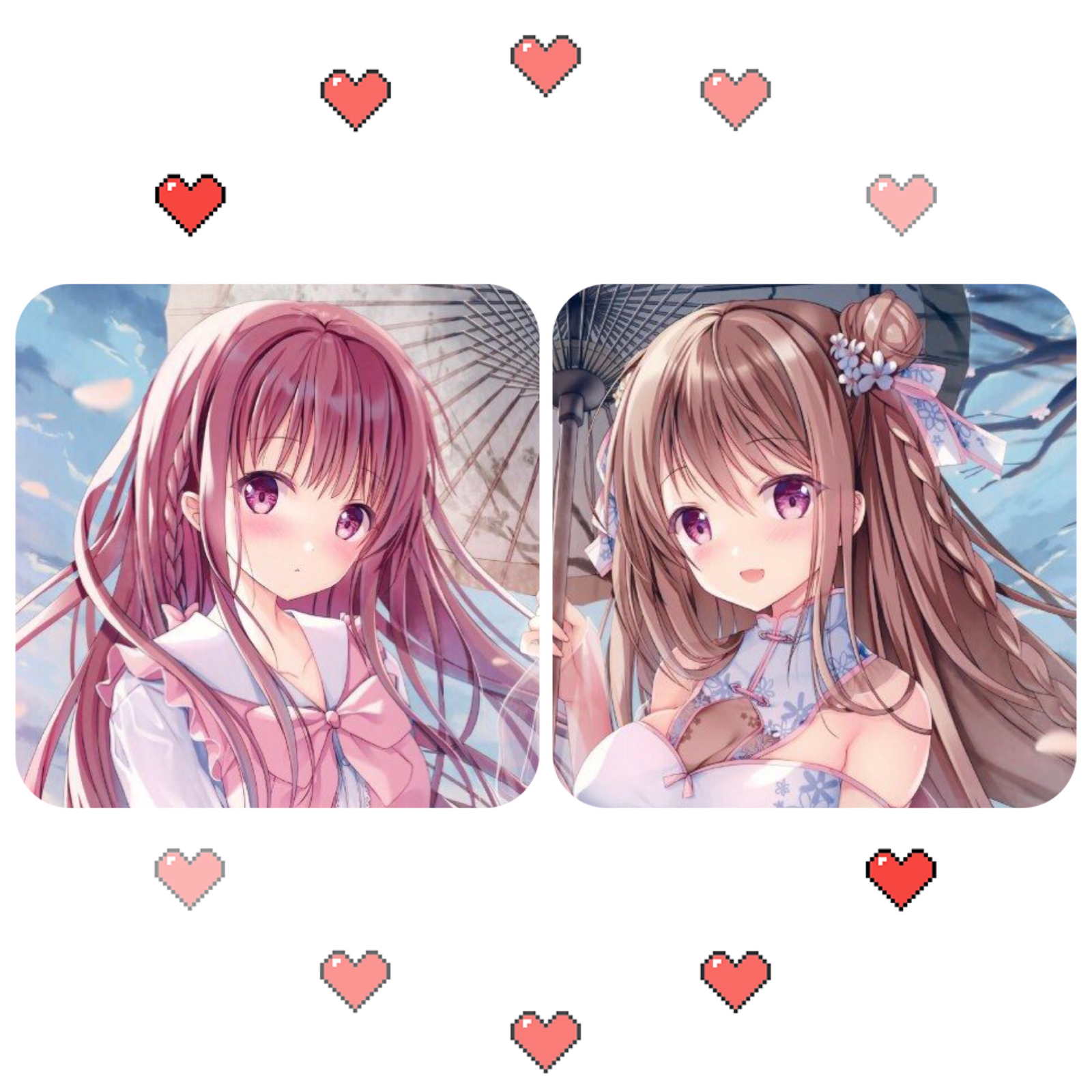 姐妹情侣头像,动漫头像