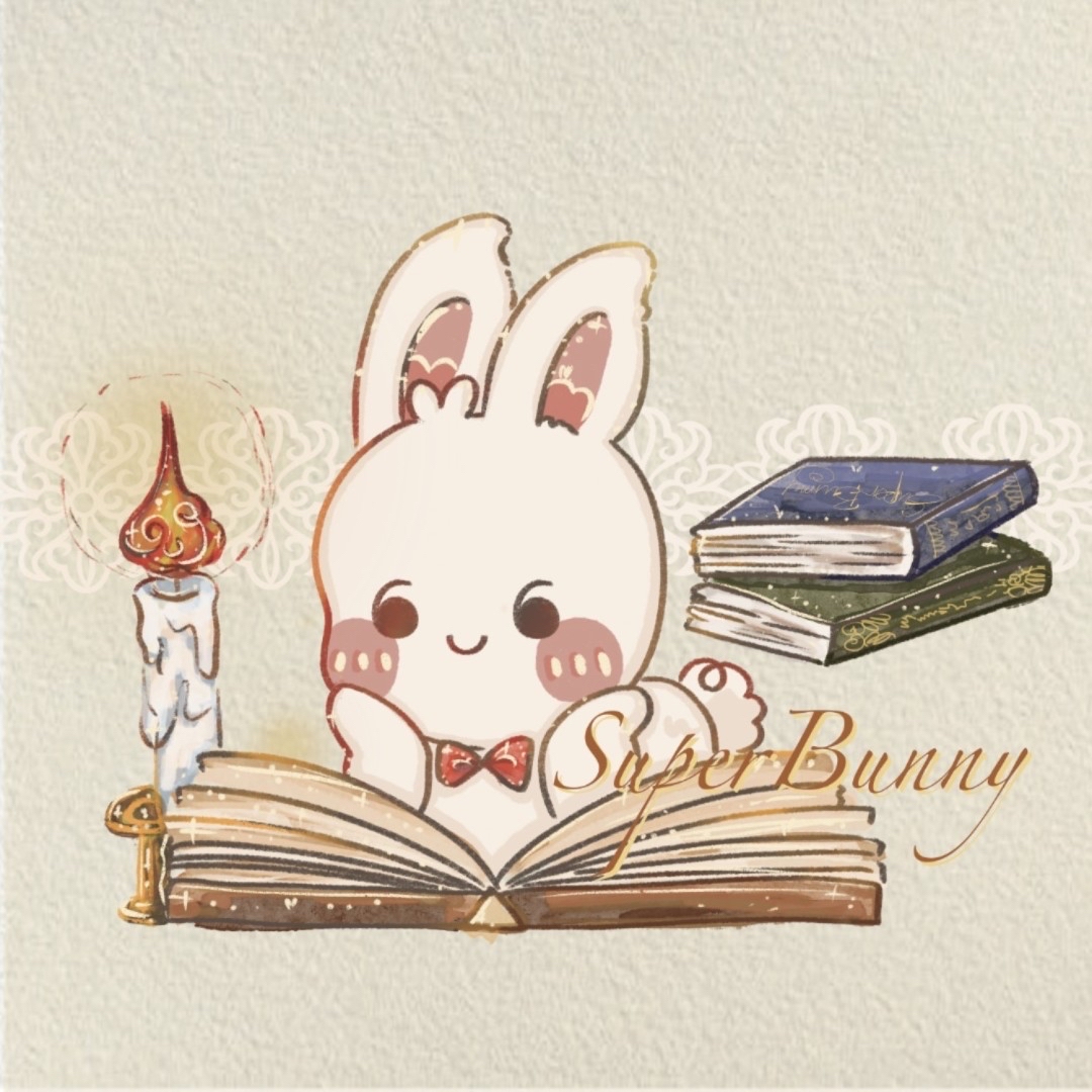 童话复古风兔兔手绘插画