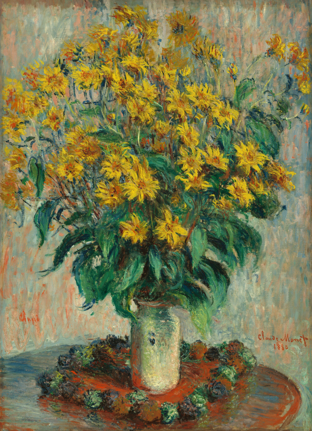 克劳德·莫奈(claude monet《菊芋花,1880年,布面油画,39 x 28
