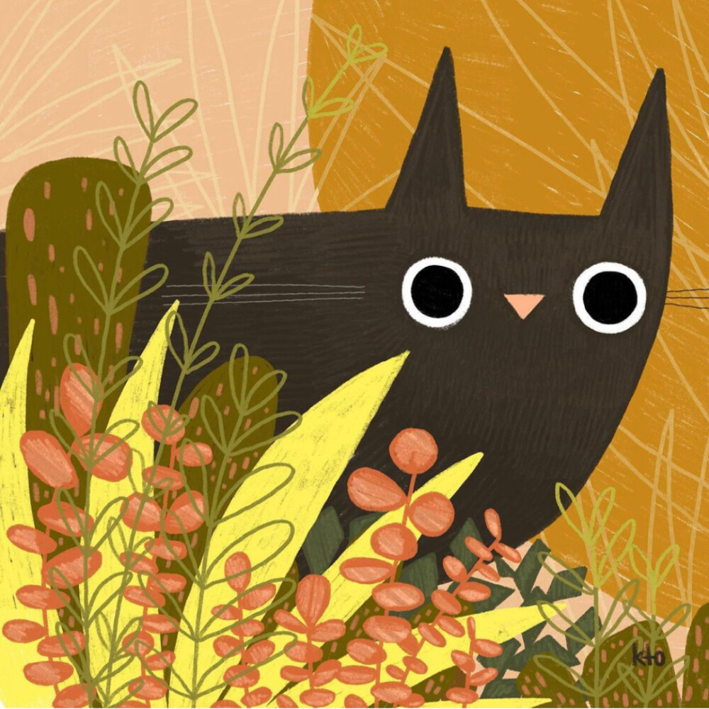 治愈系猫咪插画