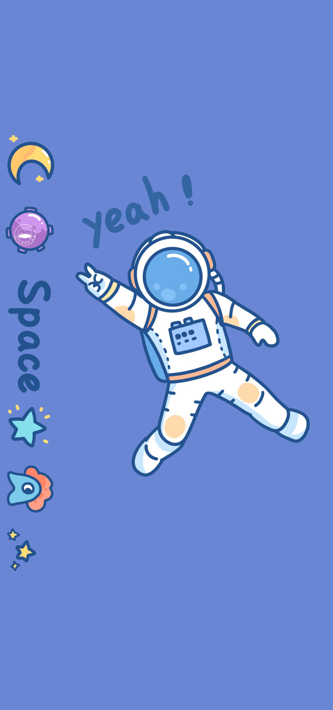 可爱Q版太空人壁纸图片