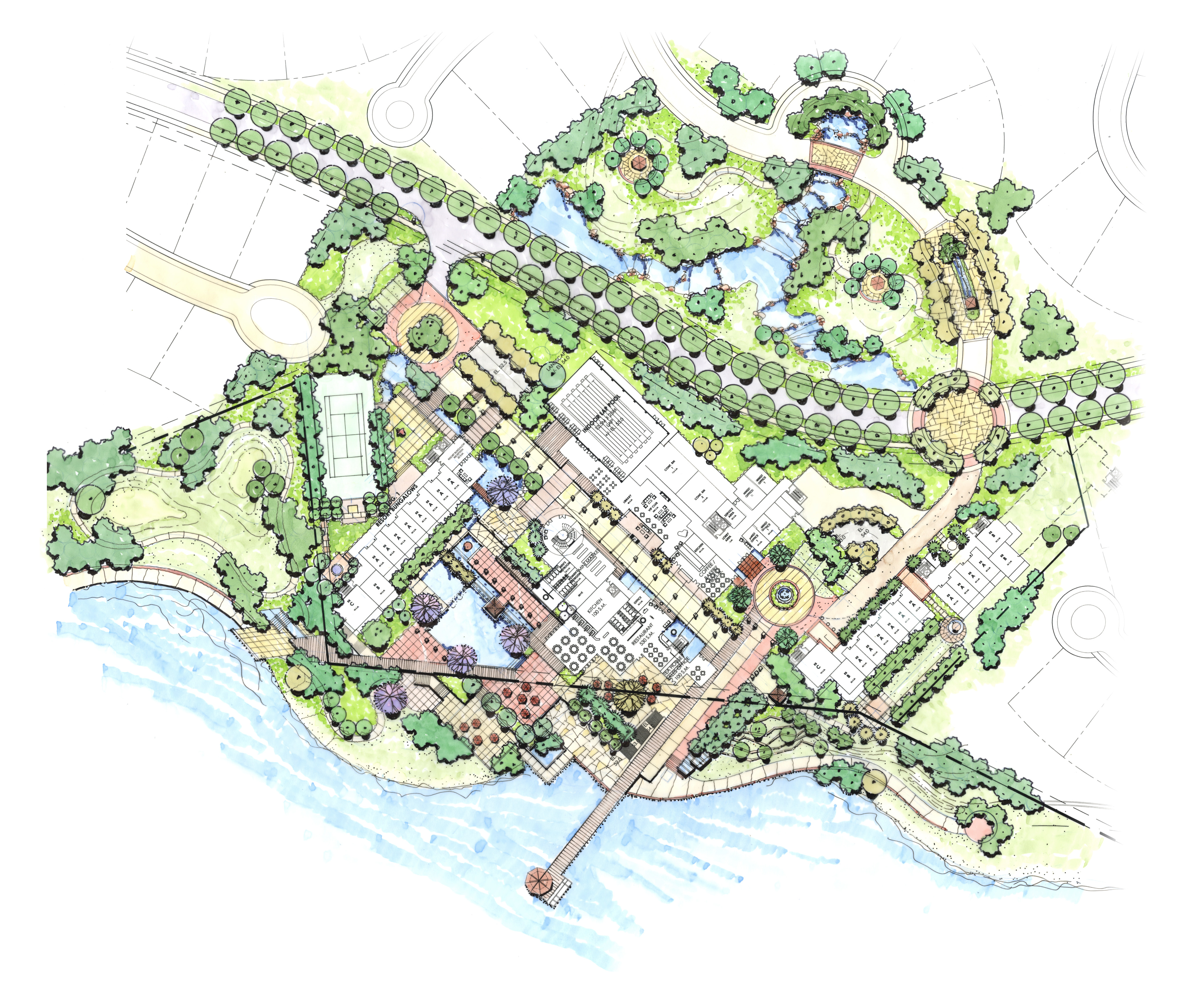 住宅景观平面手绘方案