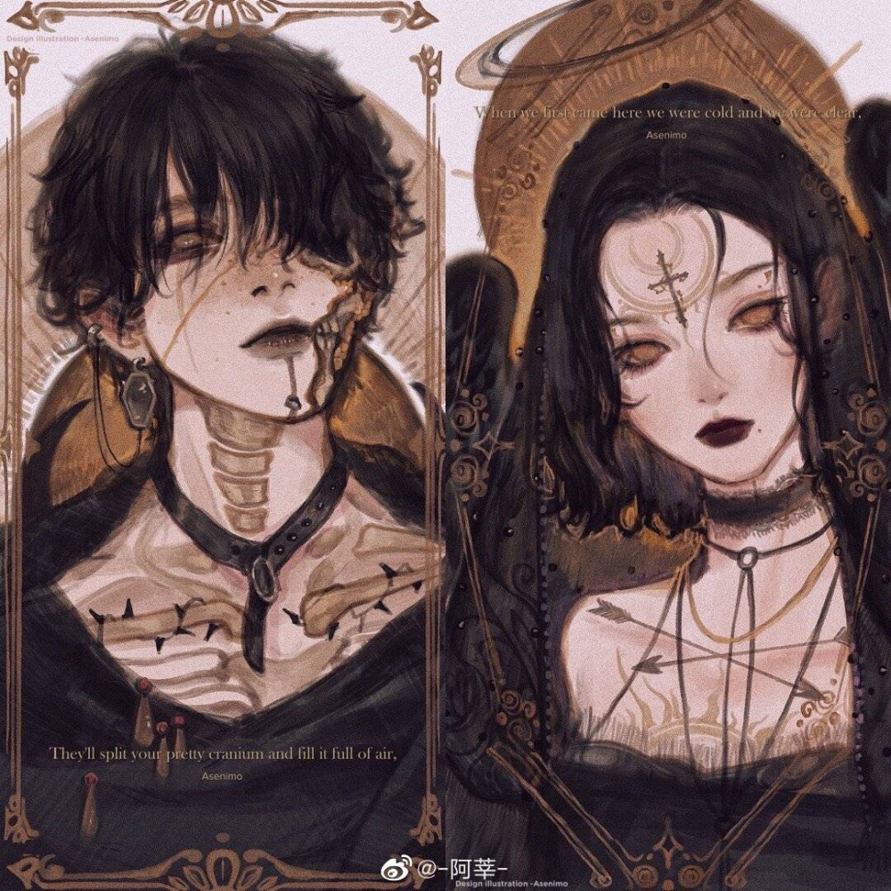 『神明系列手绘情头』