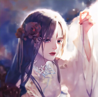 动漫古风彼岸花少女