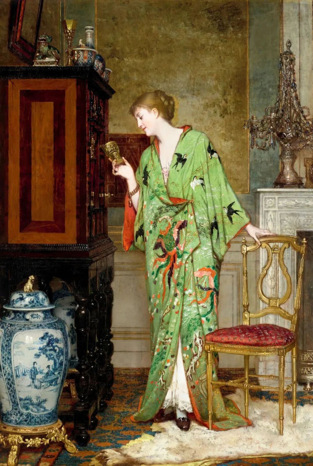 弗朗斯韦尔哈斯和服少女1881年