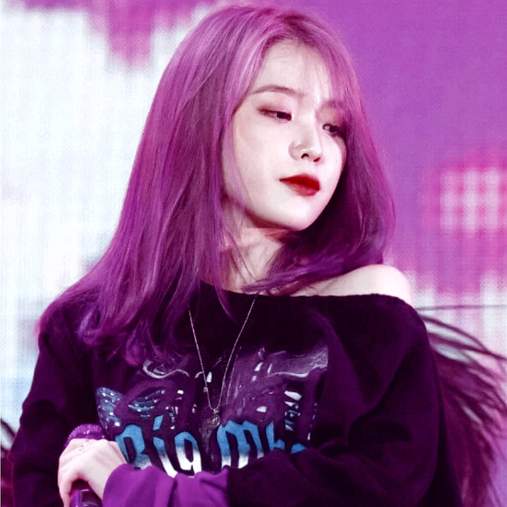 iu紫色头发高清图片图片
