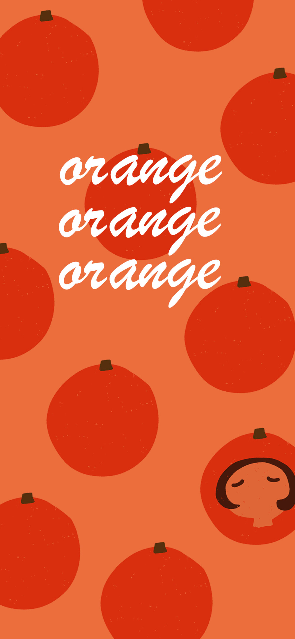 橙色手机壁纸唯美图片