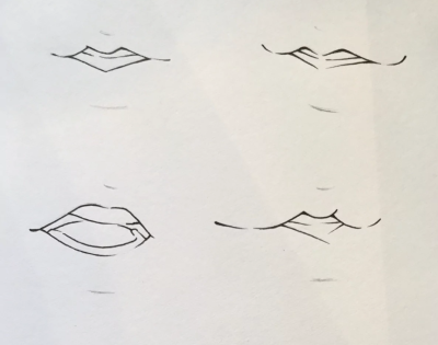 标准唇形纸上画法图片