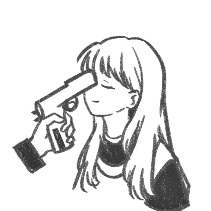 "让世界铭记酷酷的你"简约黑白头像