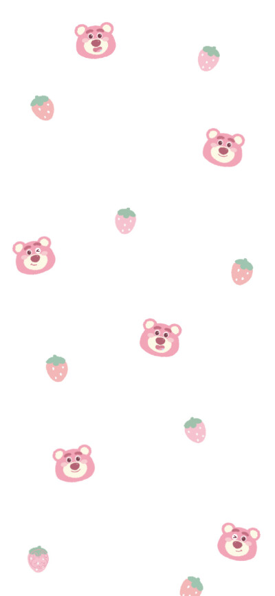 草莓熊壁纸白色图片
