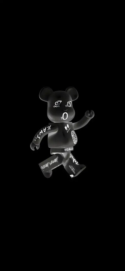 黑色 积木熊 发光