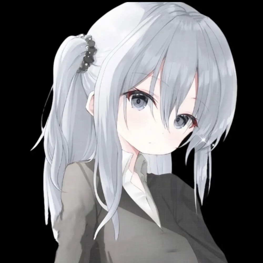 黑色背景动漫女头