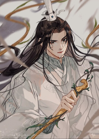古风美男画师初灯灯akari 温润如玉真的很戳我!