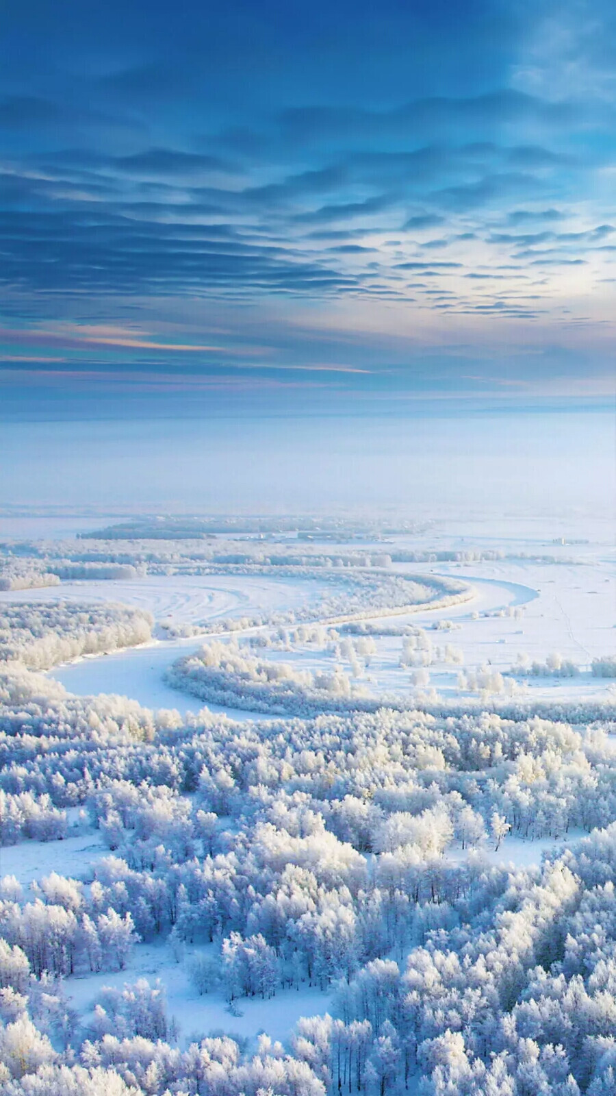 苹果手机冬雪色壁纸图片