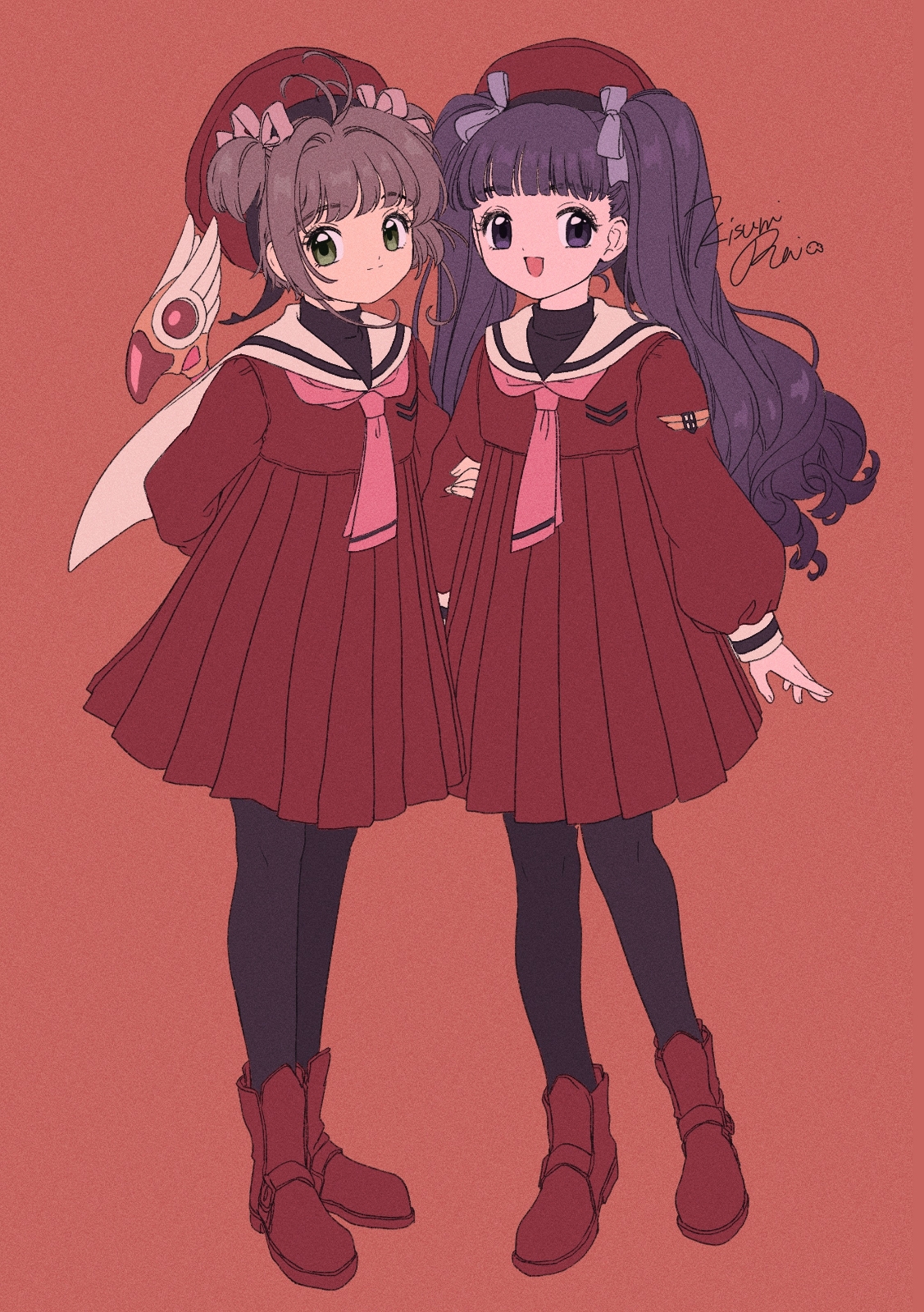 小樱&知世绘师 木澄 玲生 twitter @kisumirei41  魔卡少女樱