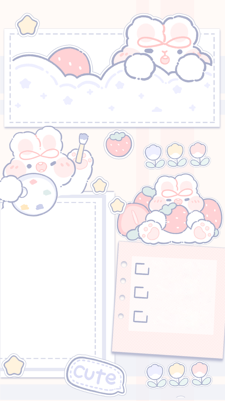 甜兔奶糖贴纸排版图片