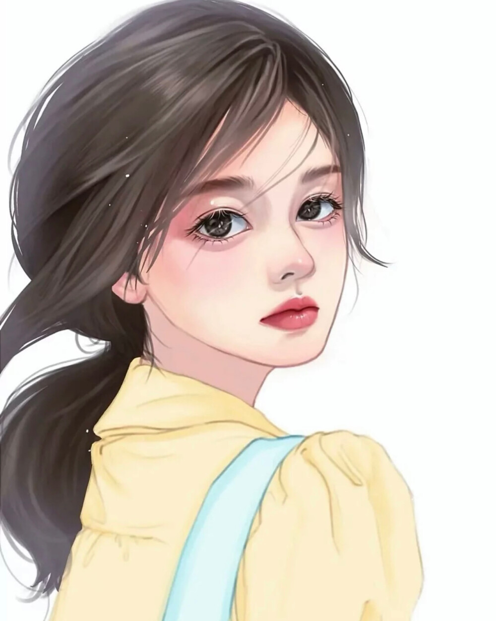 堆糖韩国手绘女孩图片图片