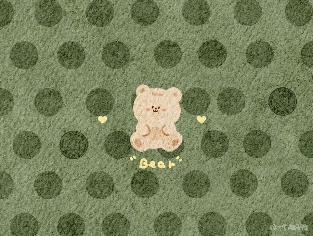 复古绿色系花朵ipad壁纸