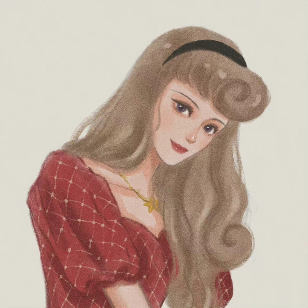 迪士尼公主系列圣诞超级美公主头像插画师陈四节jessie